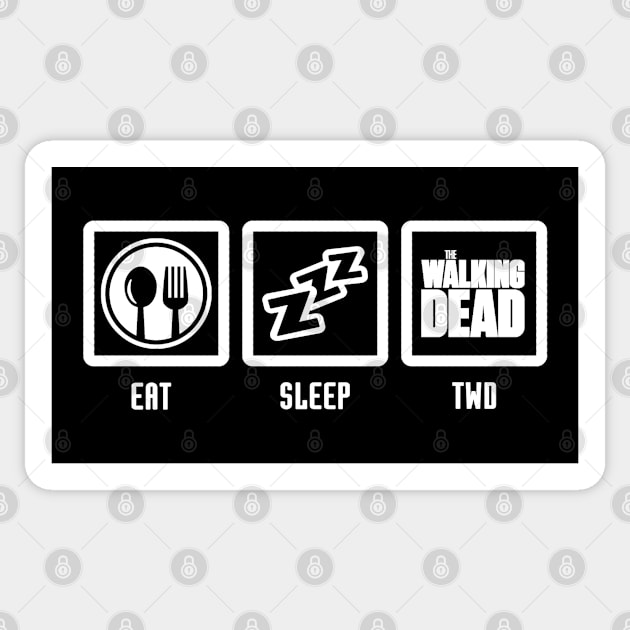 Eat Sleep The Walking Dead Sticker by AllThingsNerdy